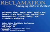 Colorado River Basin Water Supply and Demand Study Next Steps: Agriculture Conservation, Productivity, and Transfers Workgroup Urban Water Institute Conference.