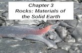 © 2011 Pearson Education, Inc. Chapter 3 Rocks: Materials of the Solid Earth.