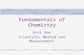 Fundamentals of Chemistry Unit One Scientific Method and Measurement.