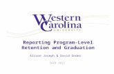 Reporting Program-Level Retention and Graduation Alison Joseph & David Onder SAIR 2012.