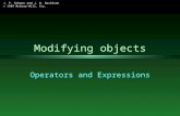 J. P. Cohoon and J. W. Davidson © 1999 McGraw-Hill, Inc. Modifying objects Operators and Expressions.