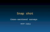 Snap shot Cross-sectional surveys FETP India. Competency to be gained from this lecture Design the concept of a cross-sectional survey.