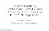 Understanding Herbicide Safety and Efficacy for Invasive Plant Management Brian Jones Extension Agronomist.