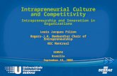 Intrapreneurial Culture and Competitivity Intrapreneurship and Innovation in Organizations Louis Jacques Filion Rogers-J.A. Bombardier Chair of Entrepreneurship.
