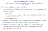 Muon Collider Experiments Overview of detector requirements and limitations R. Lipton, Fermilab Why contemplate a Muon Collider? Because of the reduced.