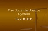 The Juvenile Justice System March 10, 2014. Definition of a Juvenile Juveniles are citizens age 17 and under Juveniles are citizens age 17 and under As.
