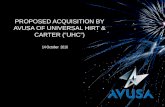 PROPOSED ACQUISITION BY AVUSA OF UNIVERSAL HIRT & CARTER (“UHC”) 14 October 2010 1.