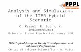 Analysis and Simulations of the ITER Hybrid Scenario C. Kessel, R. Budny, K. Indireshkumar Princeton Plasma Physics Laboratory, USA ITPA Topical Group.