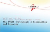 The DYNES Instrument: A Description and Overview May 24 th 2012 – CHEP 2012 Jason Zurawski, Senior Network Engineer - Internet2.