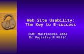 Web Site Usability: The Key to E-success ISMT Multimedia 2002 Dr Vojislav B Mišić.