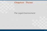 3 - 1 Chapter Three The Legal Environment. 3 - 2 Chapter Outline The Legal Context of Human Resource Management Equal Employment Opportunity Legal Issues.