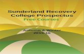 Sunderland Recovery College Prospectus Free Courses Autumn & Winter 2015-16.