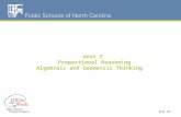 Unit 7 Proportional Reasoning Algebraic and Geometric Thinking 8.8.13.