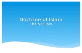 Doctrine of Islam The 5 Pillars. Profession of faith أشهد أن لا إله إلا الله و أشهد أن محمد رسول الله “There is no god but Allah, and Muhammad