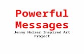 Powerful Messages Jenny Holzer Inspired Art Project.
