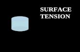 SURFACE TENSION. SURFACE TENSION What’s going on at the surface of a liquid?