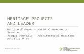 HERITAGE PROJECTS AND LEADER Pauline Gleeson – National Monuments Service Jacqui Donnelly – Architectural Heritage Advisory Unit Longford 29 th July 2015.