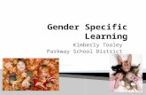 Kimberly Tooley Parkway School District.  Just as students in different age groups are typically separated to meet developmental needs, gender specific.