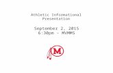 September 2, 2015 6:30pm - MVMMS Athletic Informational Presentation.