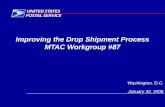Improving the Drop Shipment Process MTAC Workgroup #87 Washington, D.C. January 30, 2008.