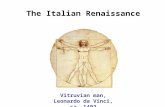 The Italian Renaissance Vitruvian man, Leonardo da Vinci, ca. 1492.