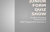 English Reading Ambassador Pilot Programme Activity 2.