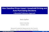 Beia Spiller (Duke University) How Gasoline Prices Impact Household Driving and Auto Purchasing Decisions A Revealed Preference Approach Beia Spiller Duke.