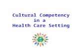 Cultural Competency in a Health Care Setting. Culture  Culture is defined as: a group ’ s way of perceiving, judging & organizing the ideas, situations.