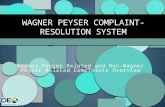 Wagner Peyser Related and Non-Wagner Peyser Related Complaints Overview WAGNER PEYSER COMPLAINT- RESOLUTION SYSTEM.
