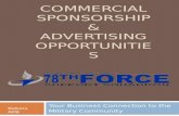 COMMERCIAL SPONSORSHIP & ADVERTISING OPPORTUNITIES Your Business Connection to the Military Community Robins AFB.