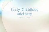 April 16, 2014 Early Childhood Advisory. Networking ECI / LEA MOU Update Use of Restraint and Time-out New Preschool LRE Document Recent Research Planning.