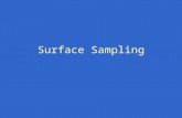 Surface Sampling. Current Methods (5-90% recoveries, generally poorly characterized) Several methods have been described none fully standardized –Swabs,