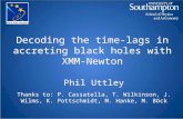 Decoding the time-lags in accreting black holes with XMM-Newton Phil Uttley Thanks to: P. Cassatella, T. Wilkinson, J. Wilms, K. Pottschmidt, M. Hanke,