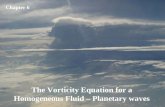 The Vorticity Equation for a Homogeneous Fluid – Planetary waves Chapter 6.