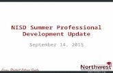 NISD Summer Professional Development Update September 14, 2015.
