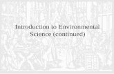 Introduction to Environmental Science (continued).