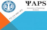 PSI CHI AND APS 9/27/2012. NEW WEBSITE .