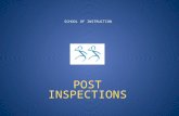 SCHOOL OF INSTRUCTION POST INSPECTIONS. TYPES OF INSPECTIONS Post Inspection – District - Annual 710 Inspection – State - Section 710 Suspension – State.