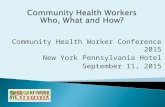 Community Health Worker Conference 2015 New York Pennsylvania Hotel September 11, 2015.