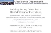 Building Strong Geoscience Departments for the Future Cathy Manduca, Carol Ormand Carleton College Heather Macdonald, Geoff Feiss, College of William and.