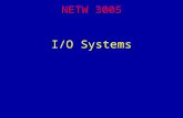 NETW 3005 I/O Systems. Reading For this lecture, you should have read Chapter 13 (Sections 1-4, 7). NETW3005 (Operating Systems) Lecture 10 - I/O Systems2.