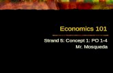 Economics 101 Strand 5: Concept 1: PO 1-4 Mr. Mosqueda.