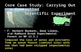Core Case Study: Carrying Out a Controlled Scientific Experiment F. Herbert Bormann, Gene Likens, et al.: Hubbard Brook Experimental Forest in NH (U.S.)
