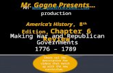 Making War and Republican Governments 1776 – 1789 Check out the description for videos that match up with the new curriculum. An  production.