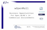 wOpenMall Business Opportunities for Open WLAN’s in Commercial Environments wOpen Mall 2002-05-28 2g1319 Communication Systems Design Department of Microelectronics.