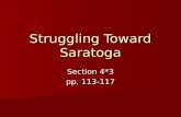 Struggling Toward Saratoga Section 4*3 pp. 113-117.