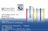 ©2012 Check Point Software Technologies Ltd. Introduction to Reverse Engineering Inbar Raz Malware Research Lab Manager Information Security – Theory vs.