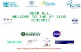 DEAR ALL, WELCOME TO THE 4 th ICHS ICHS2011 With Support from Natural Resources Canada.