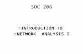 SOC 206 INTRODUCTION TO NETWORK ANALYSIS I. U.S. interstate highway system.