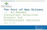 Catherine C. Dunn, P.E., N.PE, P.PE Deputy Director Port Development Prt of New Orleans dunnc@portno.com Catherine C. Dunn, P.E., D.NE, D.PE Director,